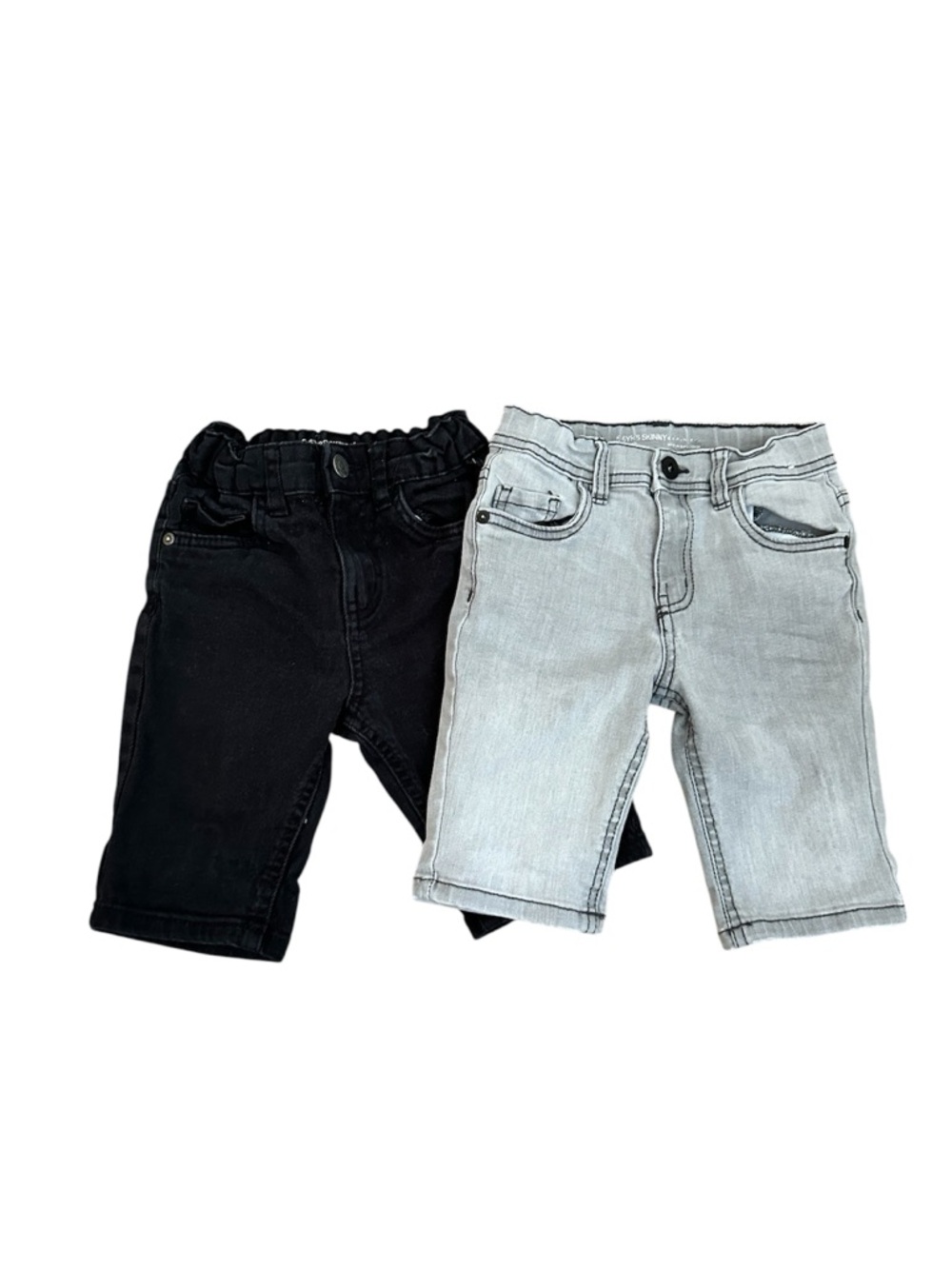 Primark Kids Denim Shorts Pack - Black & Light Gray